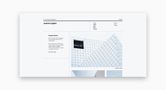 Jeanne - Chủ đề WordPress về nhiếp ảnh và danh mục đầu tư tối giản