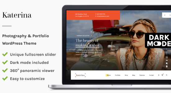 Katerina - Chủ đề WordPress về Nhiếp ảnh & Danh mục đầu tư