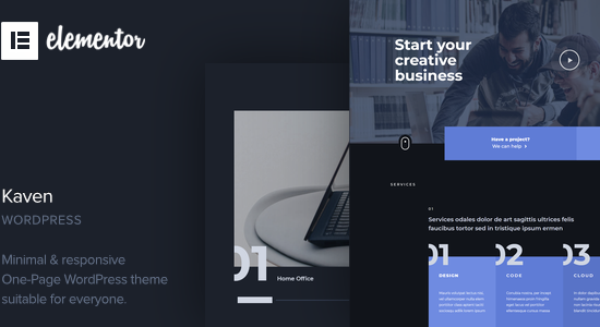Kaven - Chủ đề WordPress một trang dành cho doanh nghiệp