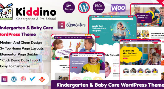 Kiddino - Chủ đề WordPress cho trẻ em và mẫu giáo