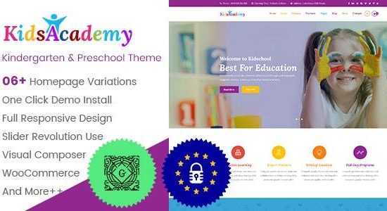 KidsAcademy - Chủ đề WordPress dành cho trẻ em, mẫu giáo và mầm non