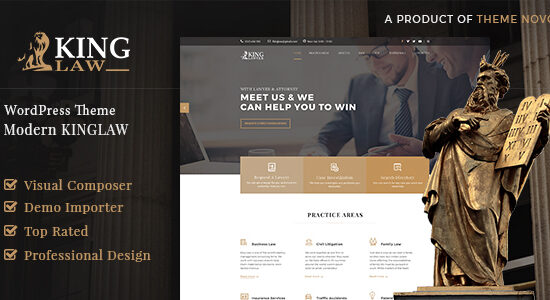 Kinglaw - Luật sư & Luật sư WordPress Theme