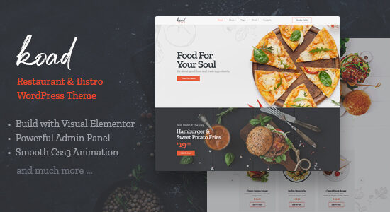 Koad - Chủ đề WordPress Nhà hàng & Quán rượu