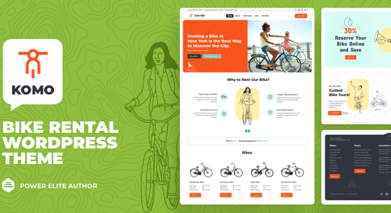 Komo - Chủ đề WordPress cho cửa hàng cho thuê xe đạp