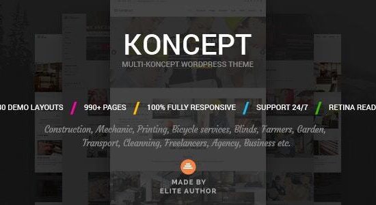 Koncept - Chủ đề Wordpress đa khái niệm đáp ứng