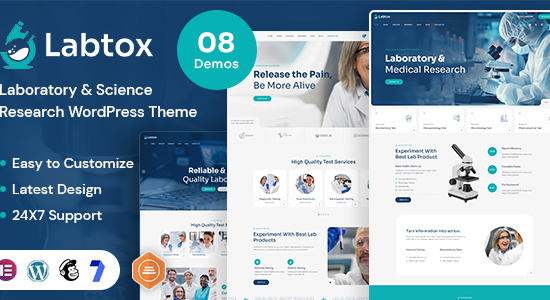 Labtox - Chủ đề WordPress Nghiên cứu Khoa học & Phòng thí nghiệm