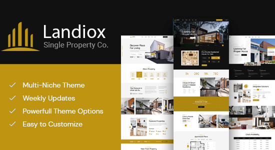 Landiox - Chủ đề WordPress cho bất động sản đơn lẻ