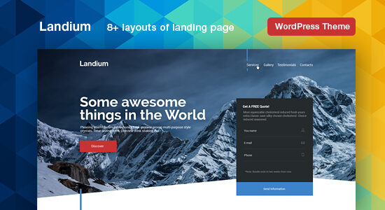 Landium - Trang đích ứng dụng WordPress