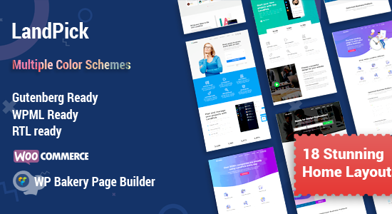 Landpick - Mẫu trang đích ứng dụng đa năng WordPress Theme cho trang web tiếp thị quảng cáo ứng dụng