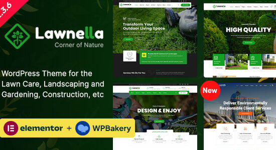 Lawnella - Chủ đề WordPress về làm vườn và cảnh quan