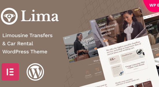 Lima - Chủ đề WordPress về dịch vụ xe limousine và cho thuê xe