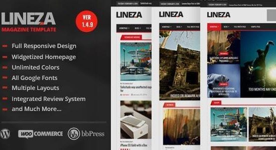 Lineza - Chủ đề tạp chí hiện đại đáp ứng