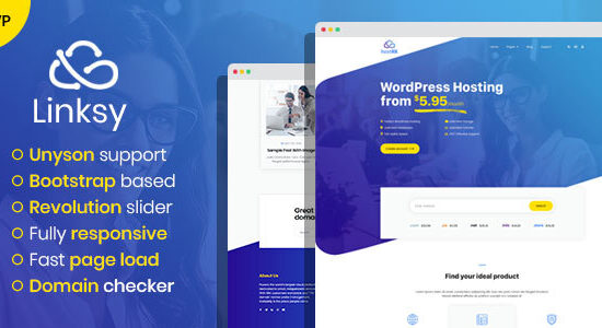 Linksy - nhà cung cấp tên miền và lưu trữ chủ đề WordPress