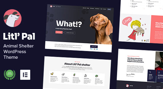 Litl' Pal - Chủ đề WordPress của tổ chức từ thiện và bảo vệ động vật