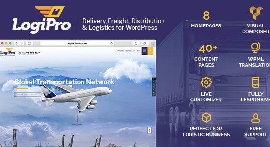 LogiPro - Giao hàng, Vận chuyển, Phân phối & Hậu cần cho WordPress