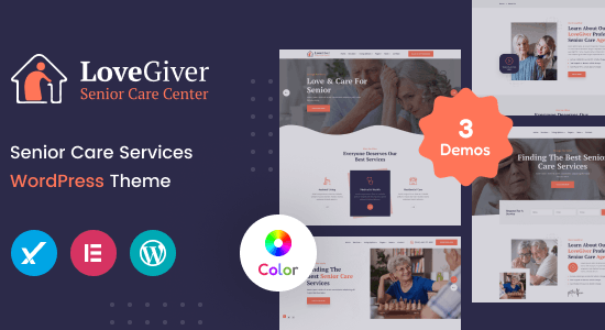 Lovegiver - Chủ đề WordPress chăm sóc người cao tuổi + RTL