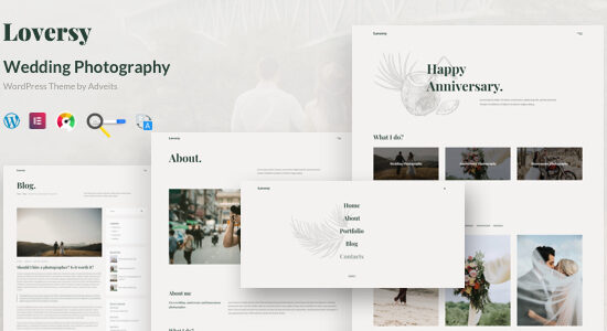 Loversy - Chủ đề WordPress về nhiếp ảnh cưới