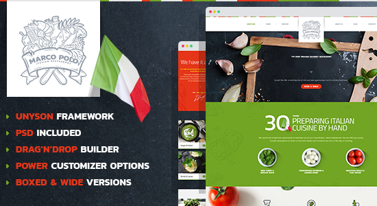 MarcoPolo - Chủ đề WordPress về nhà hàng và thực phẩm