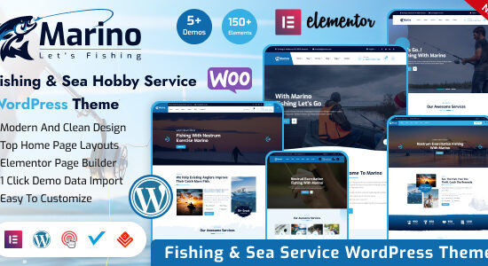 Marino - Chủ đề WordPress về câu cá và sở thích biển