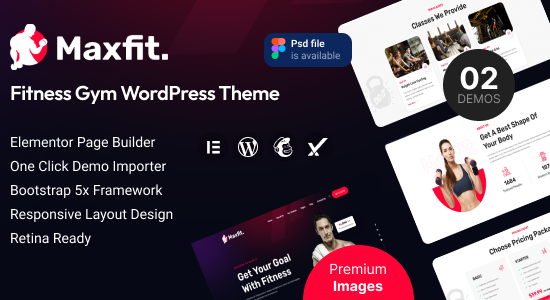 Maxfit – Chủ đề WordPress phòng tập thể hình