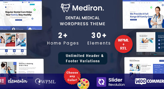 Mediron - Chủ đề WordPress Y khoa Nha khoa