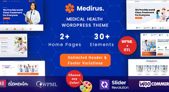 Medirus - Chủ đề WordPress về sức khỏe y tế