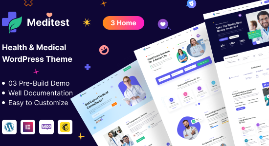 Meditest - Chủ đề WordPress Danh sách Bác sĩ Y tế & Bệnh viện Chăm sóc Sức khỏe