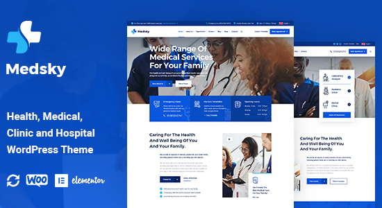Medsky - Chủ đề WordPress cho Phòng khám Y tế Sức khỏe