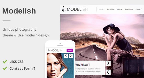 Modelish - Một chủ đề WordPress nhiếp ảnh độc đáo