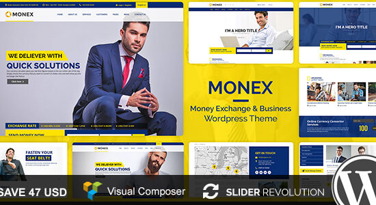 Monex - Chủ đề WordPress kinh doanh tài chính và trao đổi tiền