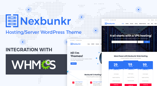 Nexbunker - Chủ đề WordPress lưu trữ/máy chủ + WHMCS