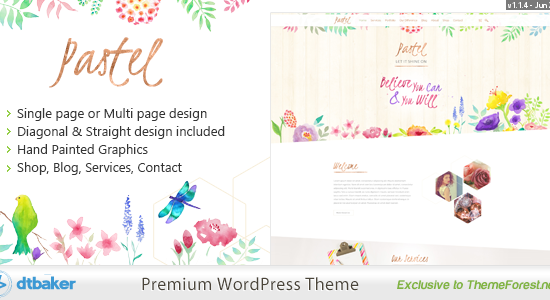 Nghệ thuật hoa pastel Blog WordPress & Cửa hàng