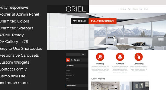 ORIEL - Chủ đề WordPress thiết kế nội thất đáp ứng