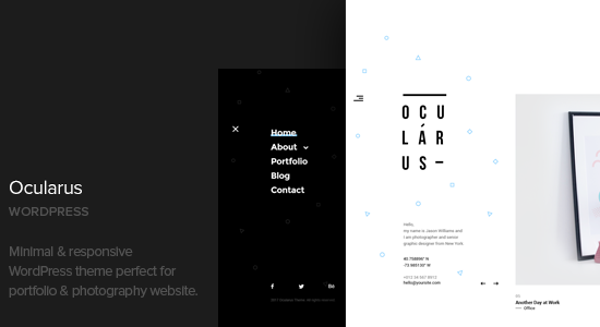 Ocularus - Chủ đề WordPress Nhiếp ảnh tối giản