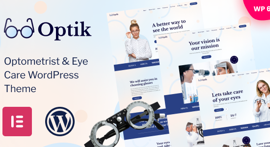 Optik - Chủ đề WordPress về bác sĩ nhãn khoa và chăm sóc mắt