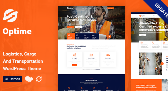 Optime - Chủ đề WordPress về hậu cần và vận tải