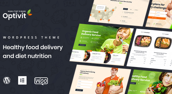 Optivit - Giao hàng thực phẩm lành mạnh WordPress Theme