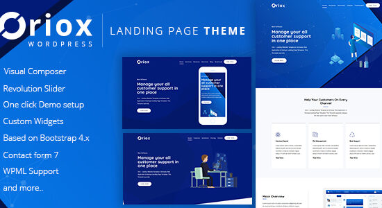 Oriox - Trang đích WordPress
