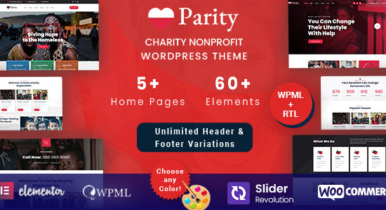 Parity - Chủ đề WordPress từ thiện phi lợi nhuận