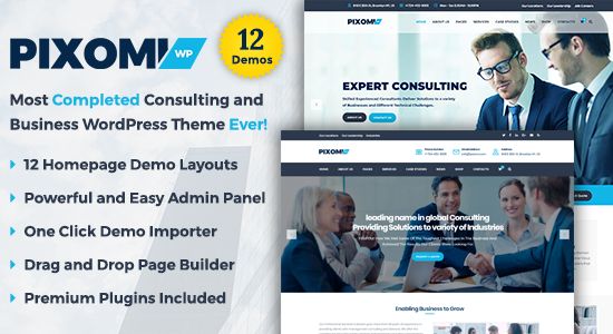 Pixomi - Một chủ đề WordPress tư vấn và kinh doanh hiện đại