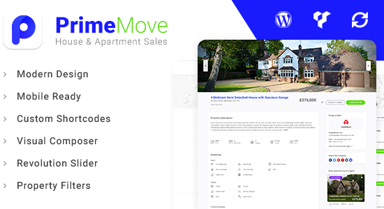 Primemove - Chủ đề WordPress về Bất động sản