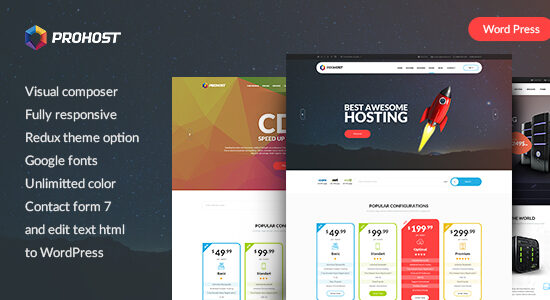 ProHost - Chủ đề WordPress lưu trữ Power Pack