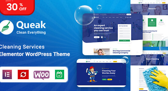 Queak - Chủ đề WordPress về dịch vụ vệ sinh