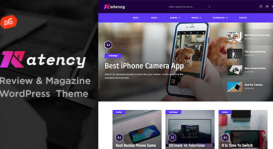 Ratency - Đánh giá & Chủ đề WordPress Tạp chí