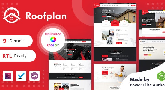 Roofplan - Dịch vụ lợp mái WordPress Theme + RTL