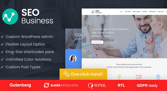 SEO Business - SEO, Social Media và Marketing WordPress Theme