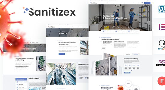 Sanitizex - Chủ đề WordPress về dịch vụ vệ sinh và vệ sinh