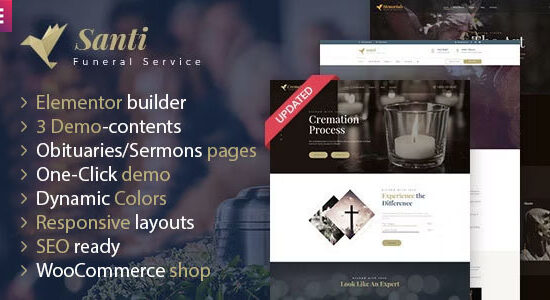 Santi - Chủ đề WordPress Nhà tang lễ