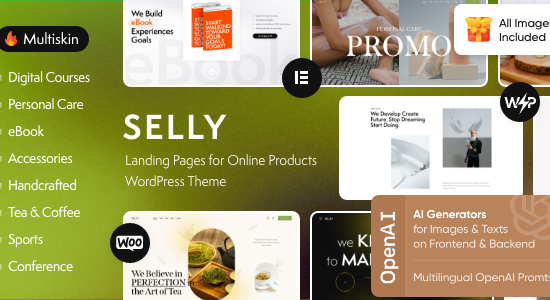 Selly - Chủ đề WordPress cho trang đích tiếp thị