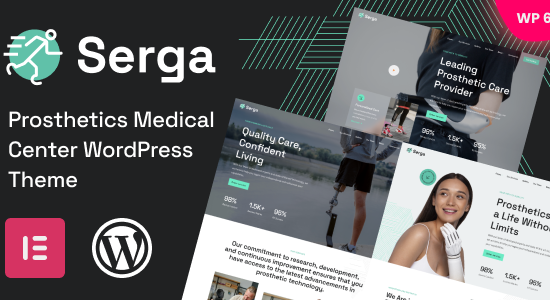 Serga - Chủ đề WordPress của Trung tâm y tế chân tay giả